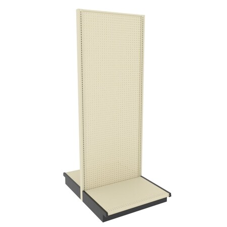 Lozier Gondola Island Display Starter, Platinum Off-White, 36W x 96H x 25D P395V-ST